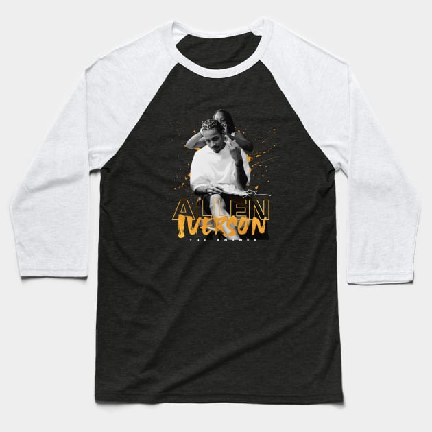 Allen Iverson Braided by His Mom Baseball T-Shirt by Juantamad